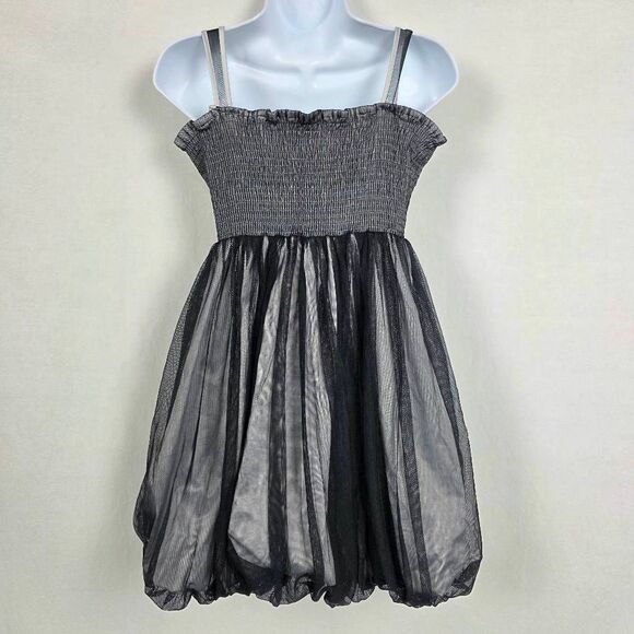 BCBGeneration Black Mesh Bubble Party Dress Size XS - Picture 4 of 12